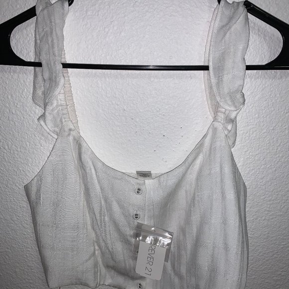 WHITE CROP TOP - Picture 1 of 2